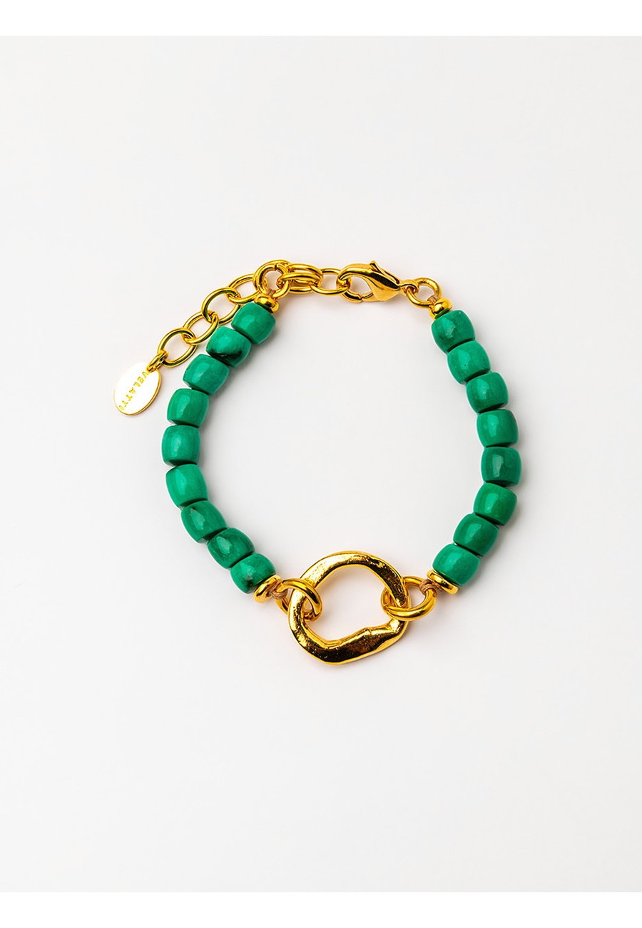 PULSERA CON HOWLITA VERDE
