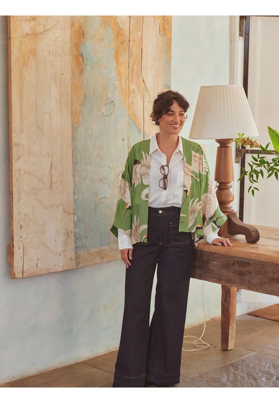 STORK PEA GREEN KIMONO