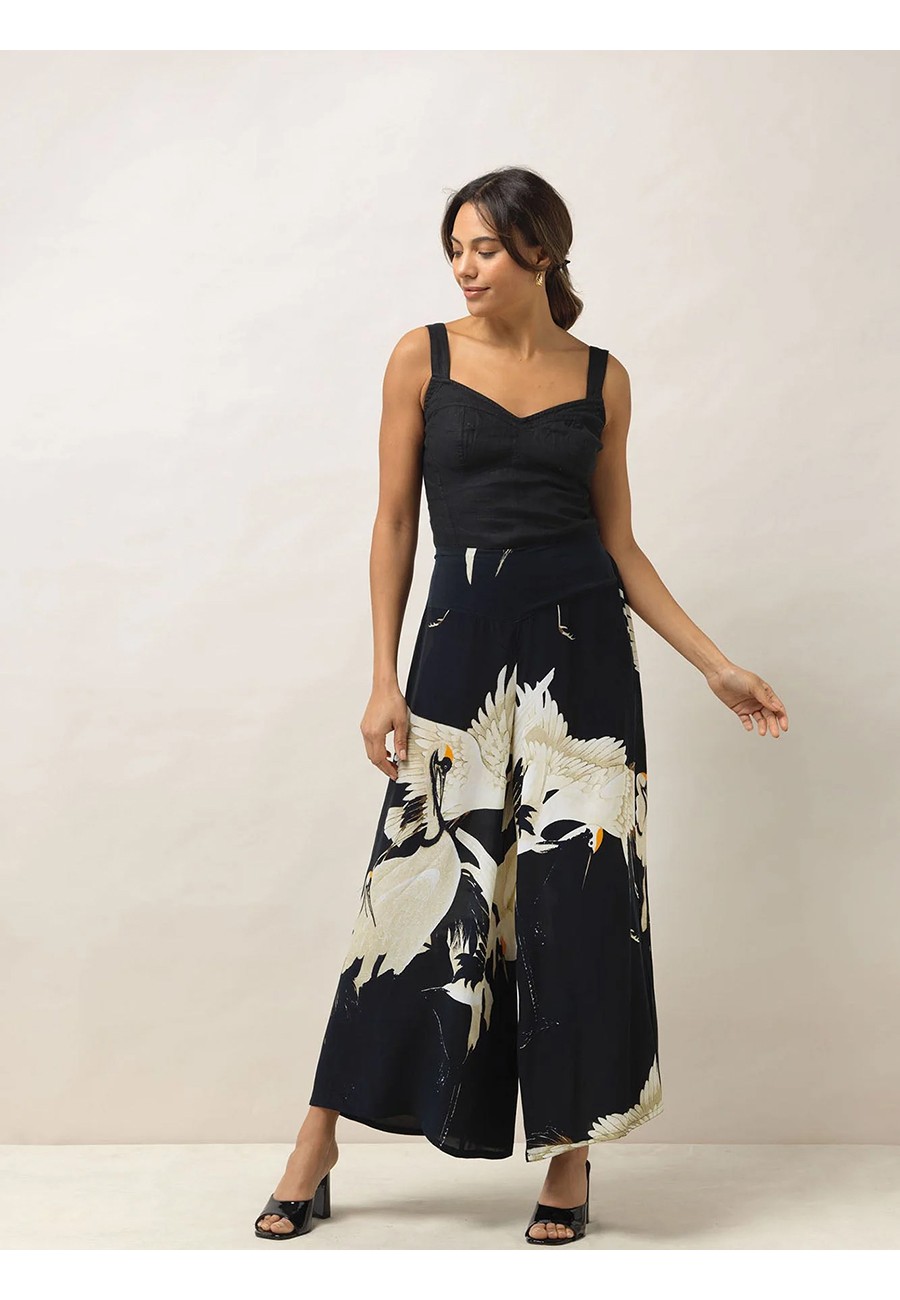 STORK BLACK PALAZZO PANTS