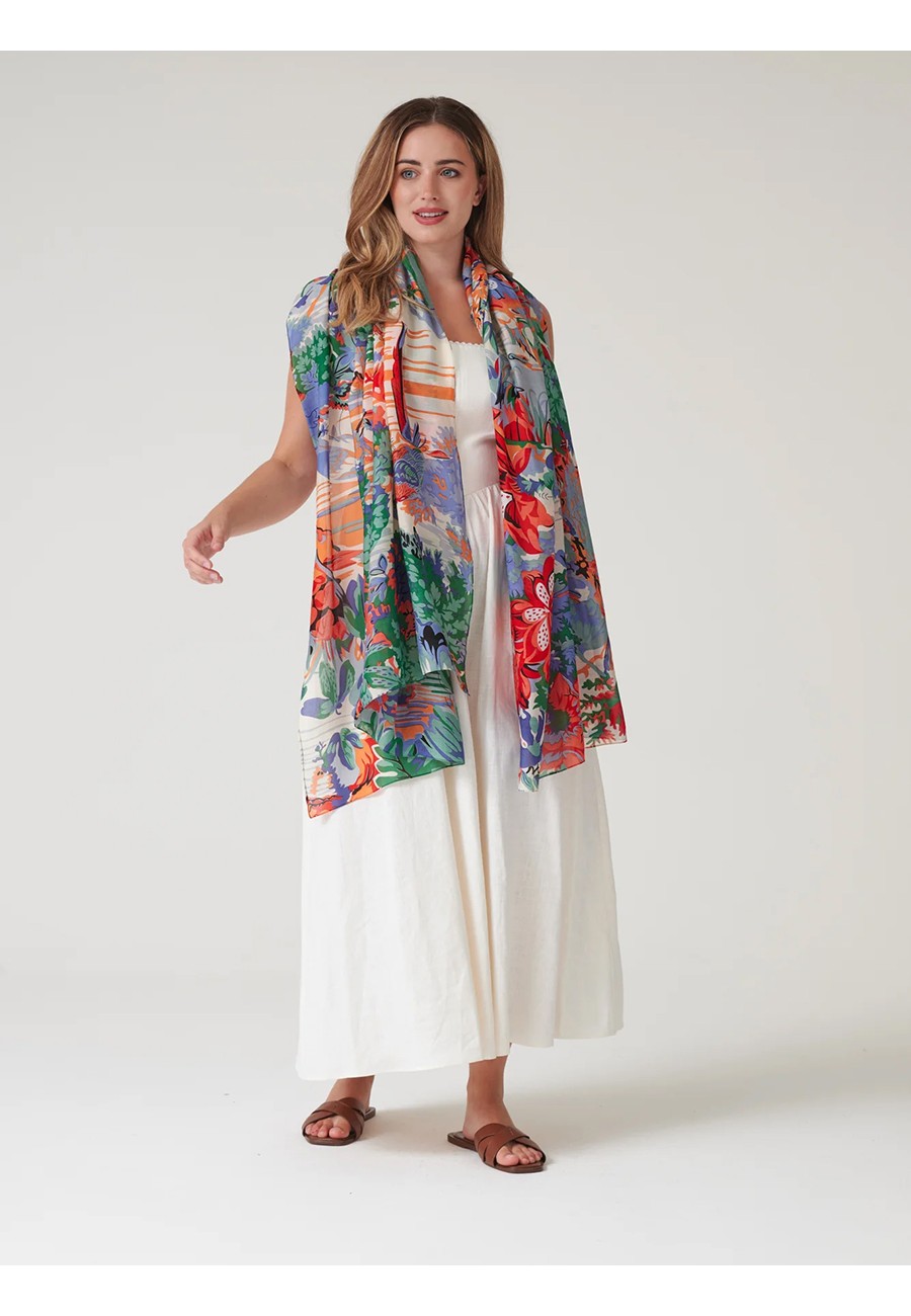 TROPICANA BLUE SCARF