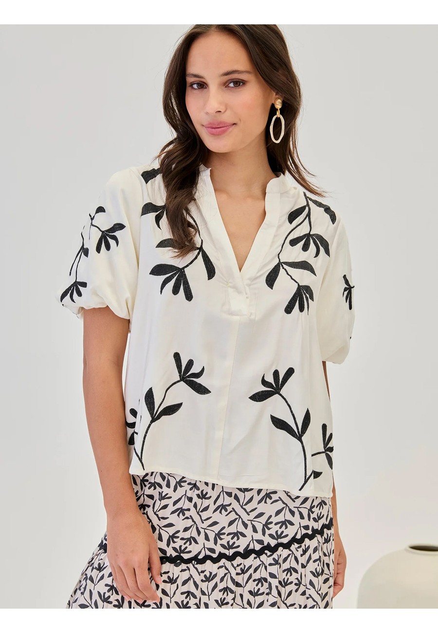 BLUSA VISCOSA MANGA MIDI...