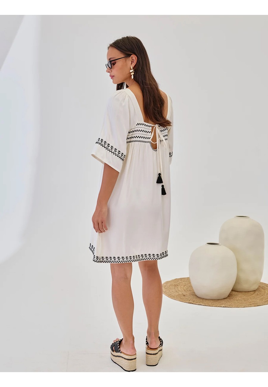 VESTIDO CORTO VISCOSA CON...