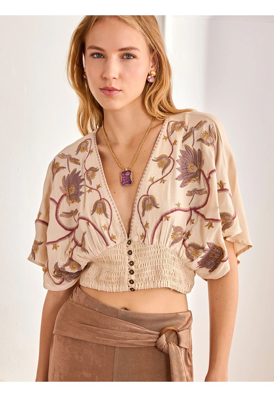 BLUSA VISCOSA BORDADO...