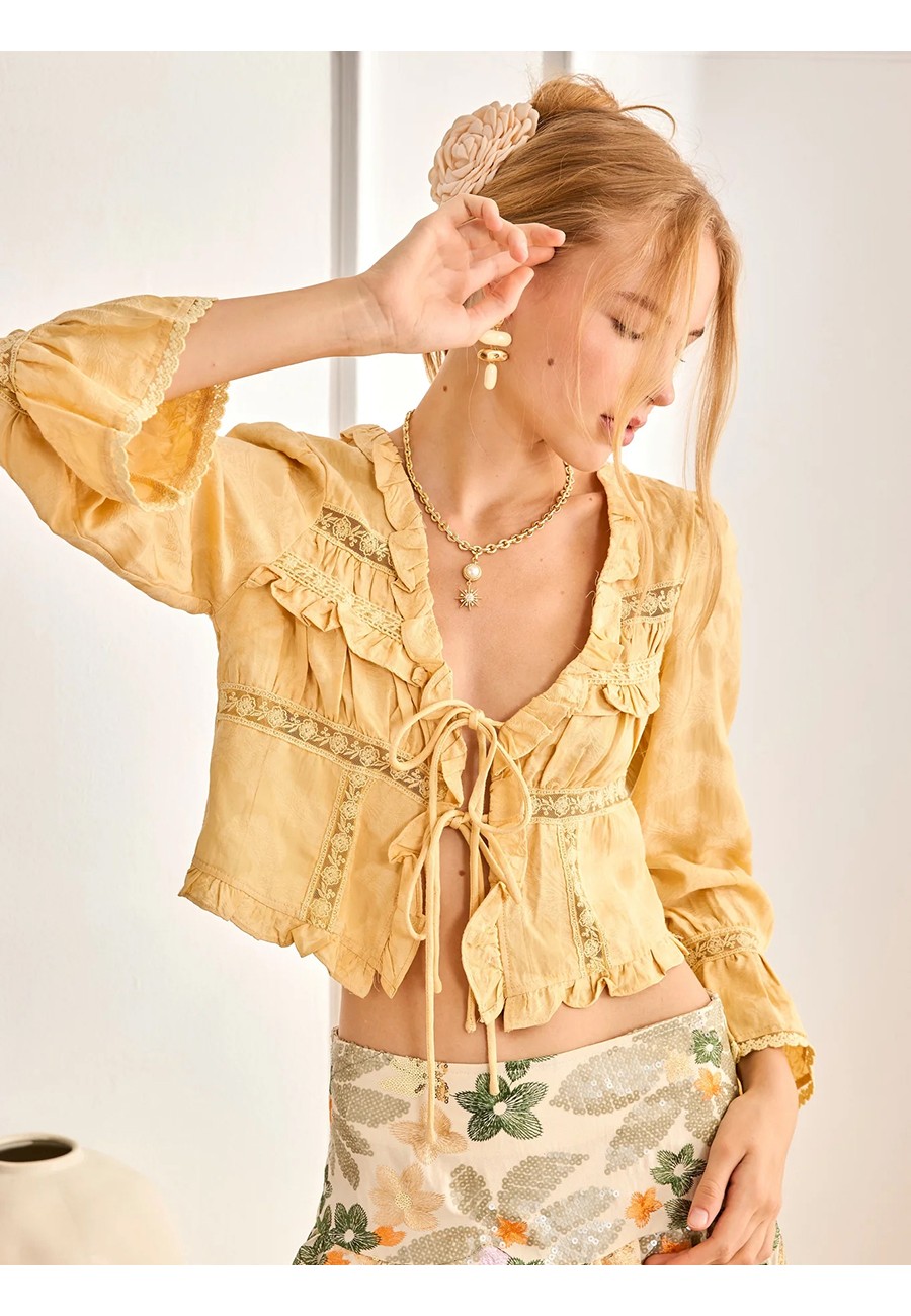 BLUSA RAYON MANGA LARGA...