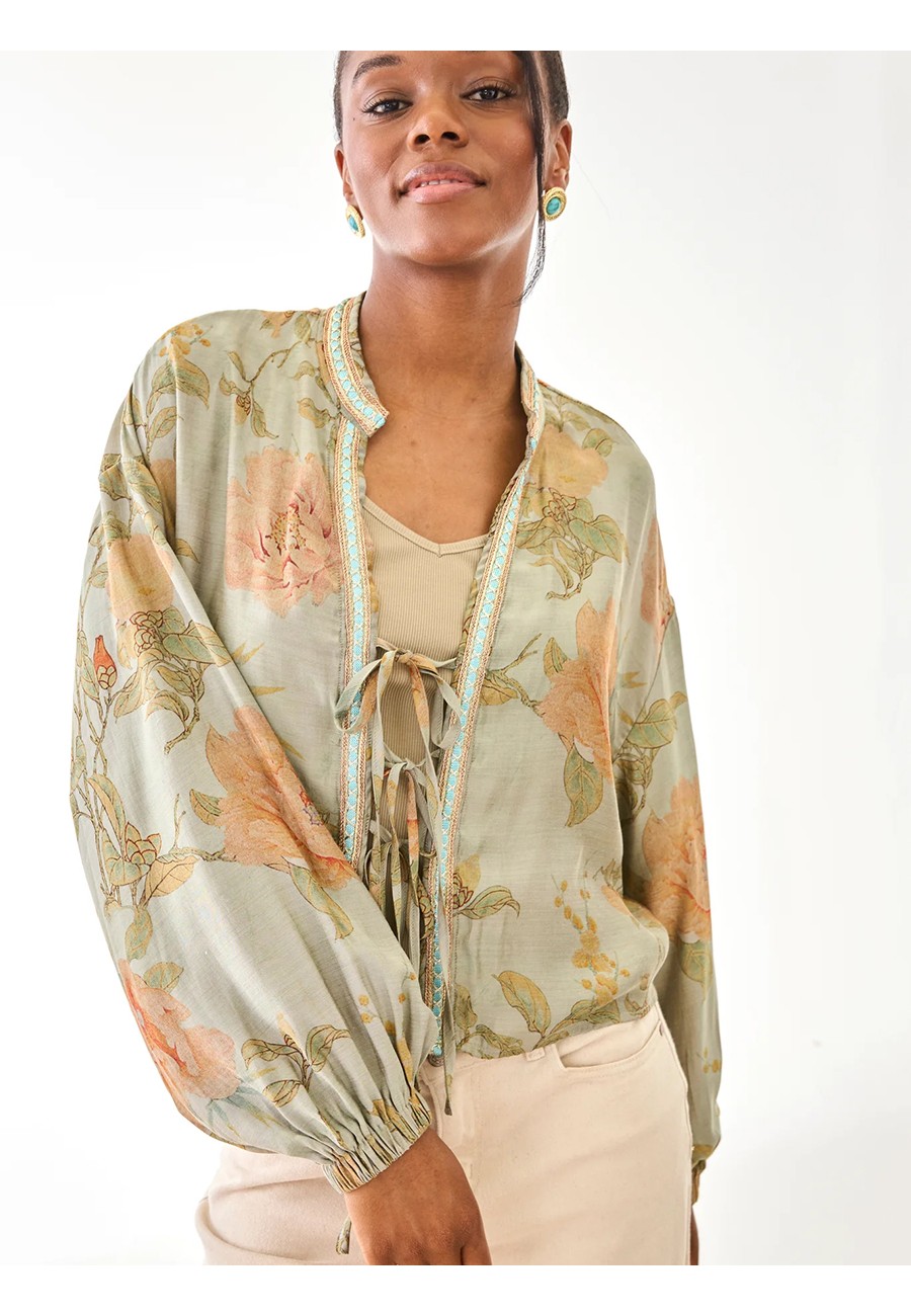 BLUSA ESTAMPADA MANGA...