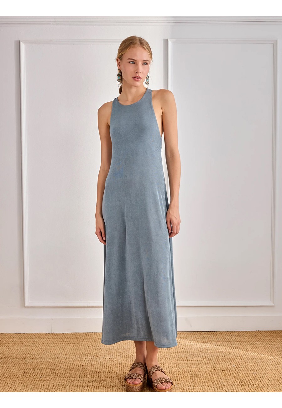 VESTIDO LARGO CON ARO EN...