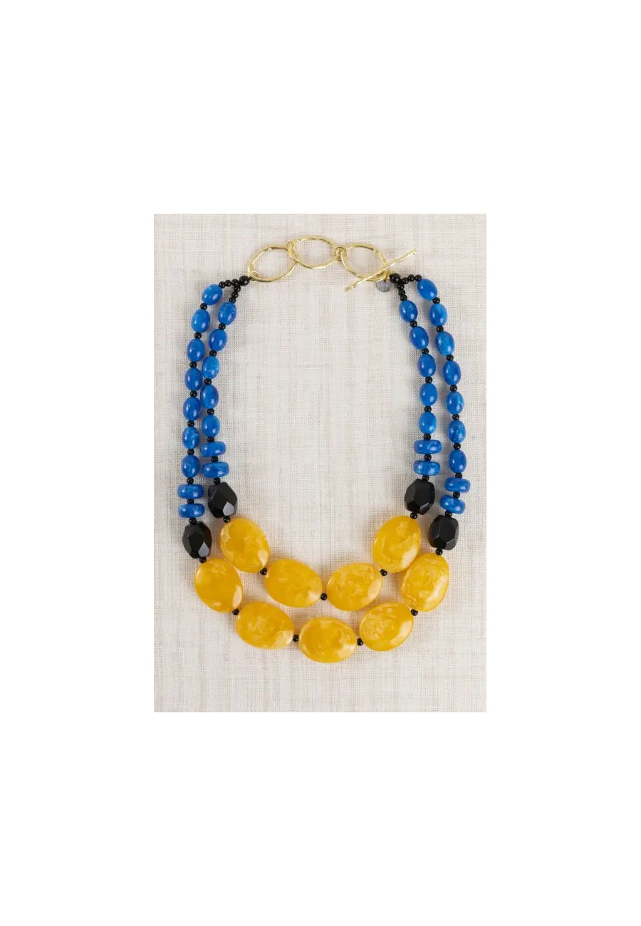 COLLAR CORTO DOBLE RESINAS