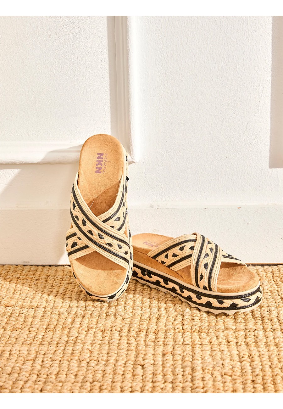 SANDALIAS PLATAFORMA RAFIA...