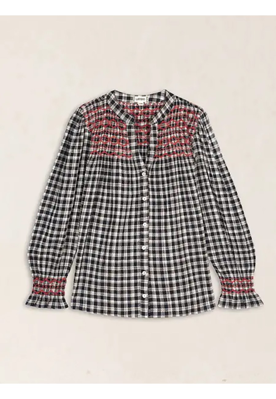 BLUSA VICHY BORDADO