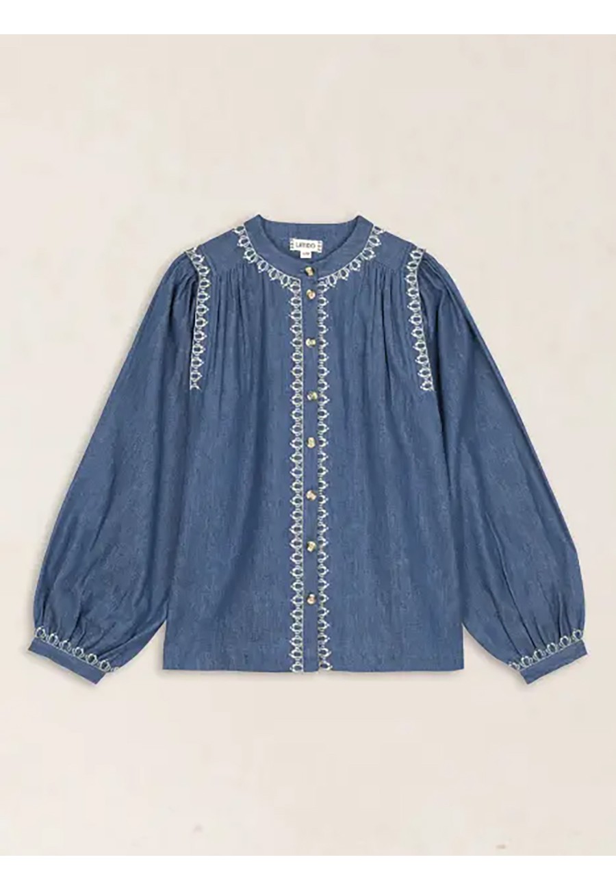 BLUSA DENIM BORDADA