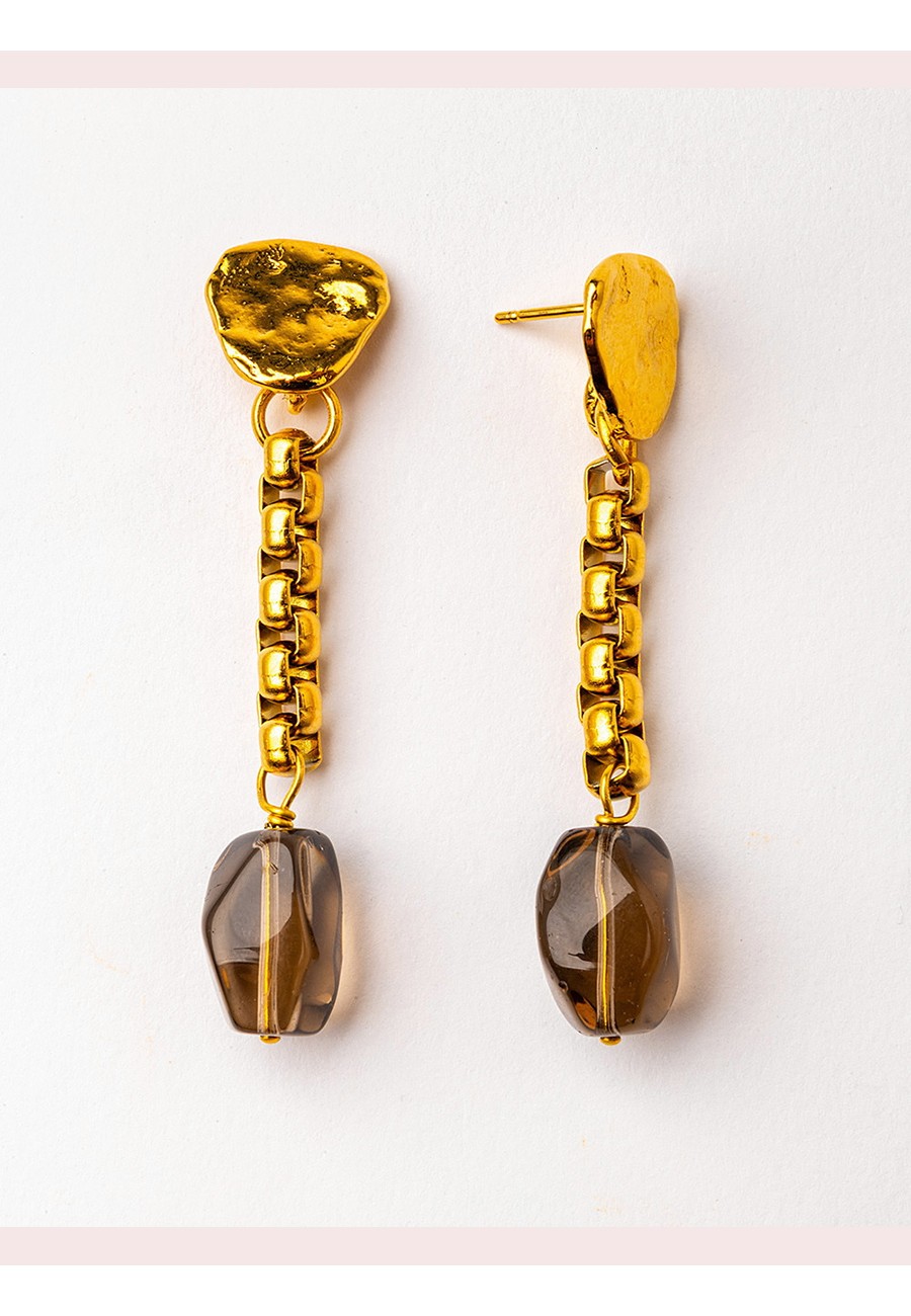 PENDIENTES BAÑO ORO CON...