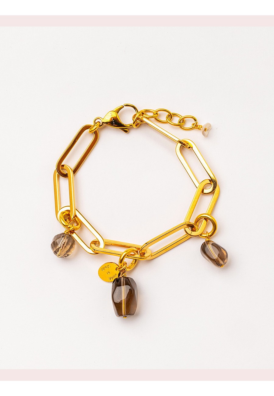 PULSERA CADENA BAÑO ORO CON...