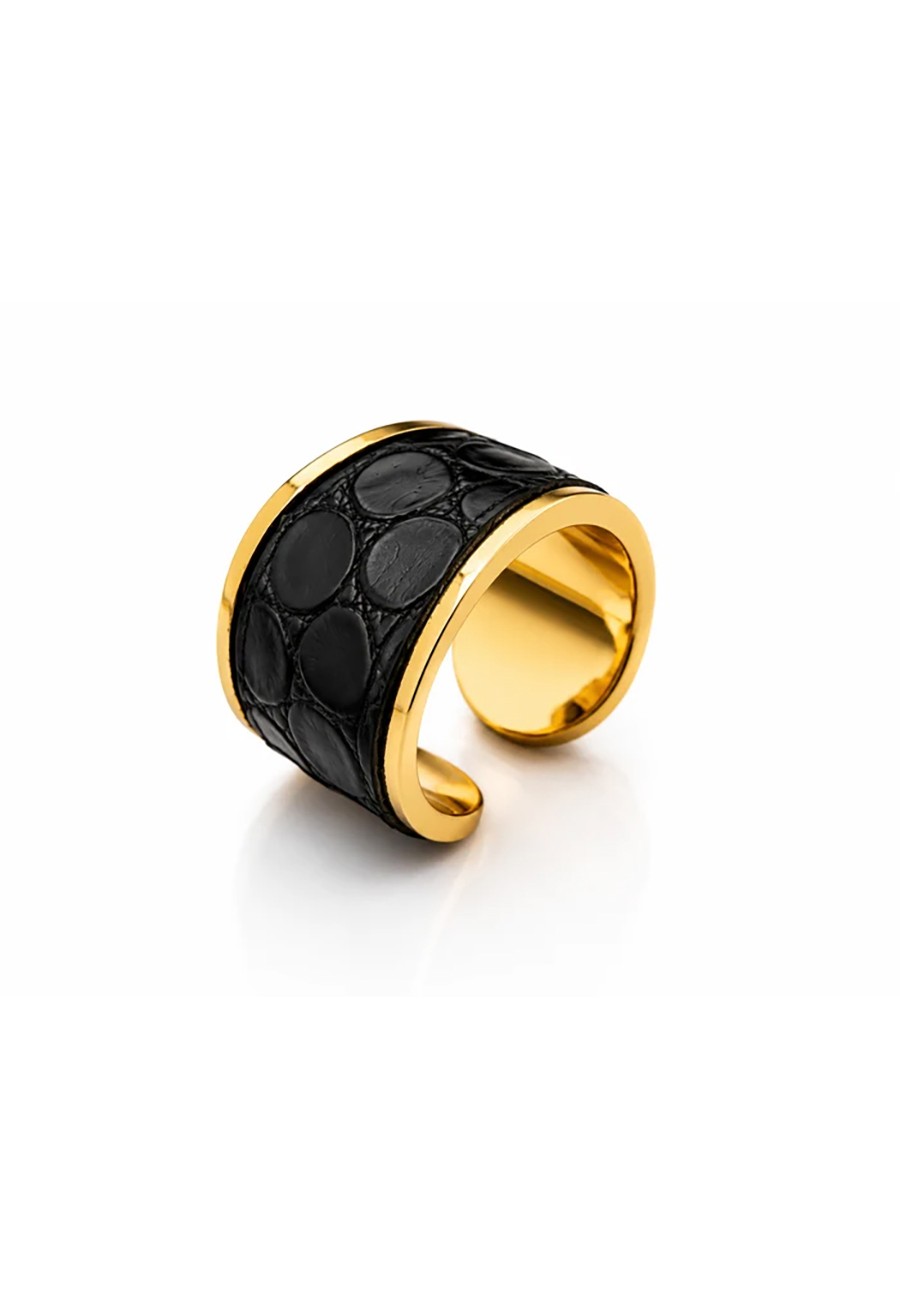 ANELLO ALLIGATOR NERO