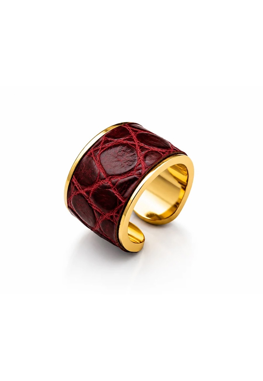 ANELLO ALLIGATOR BORGOGNA
